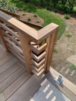 backyard design with wooden fence